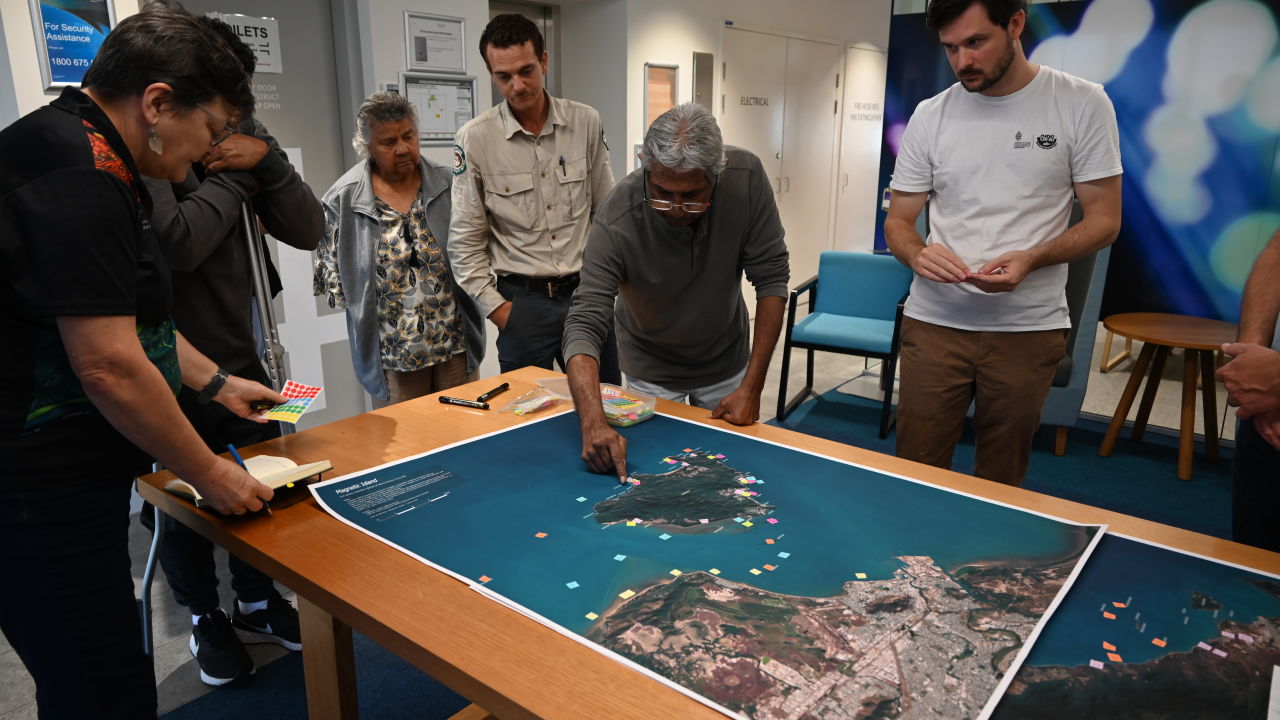 Traditional Owners mapping plans on Magnetic Island - Yunbenun.
