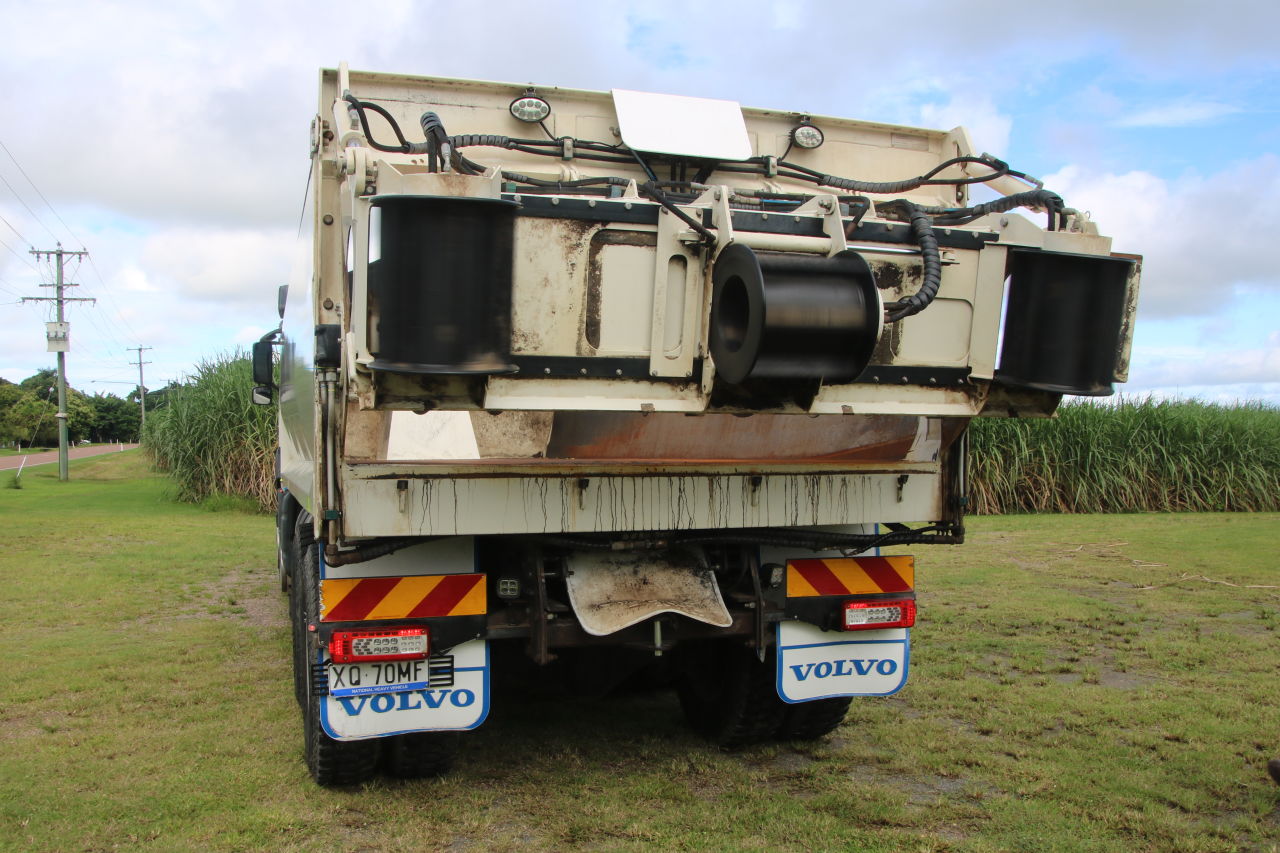 The prototype spinner truck allows for precision application of mill mud for maximum benefit to crop and minimum losses.