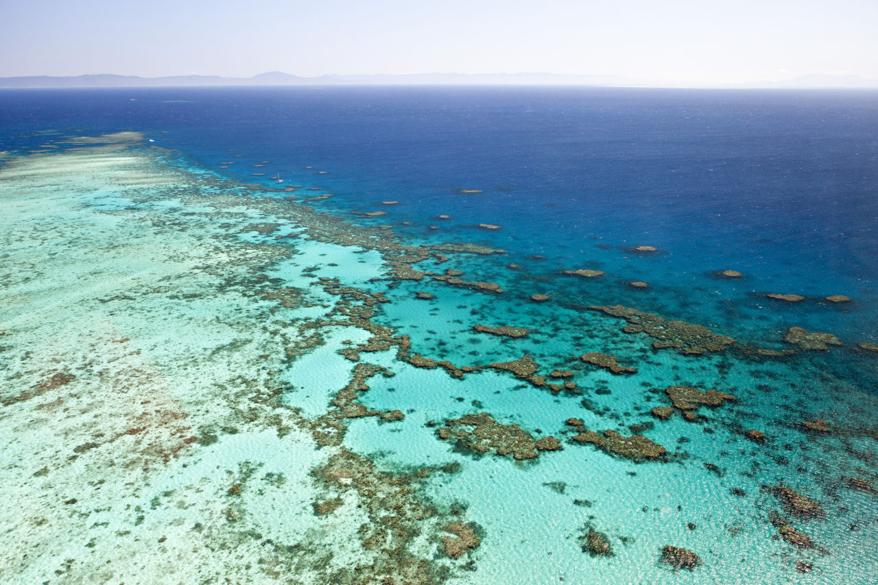 Aerial of Cairns reef
