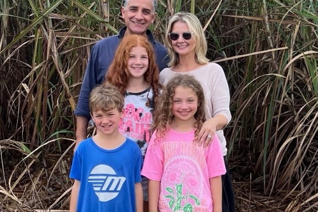 Rob Donato and family. Rob is committed to getting his children involved in agriculture and has been taking them on the practice change journey wherever possible. Credit: Liquaforce.
