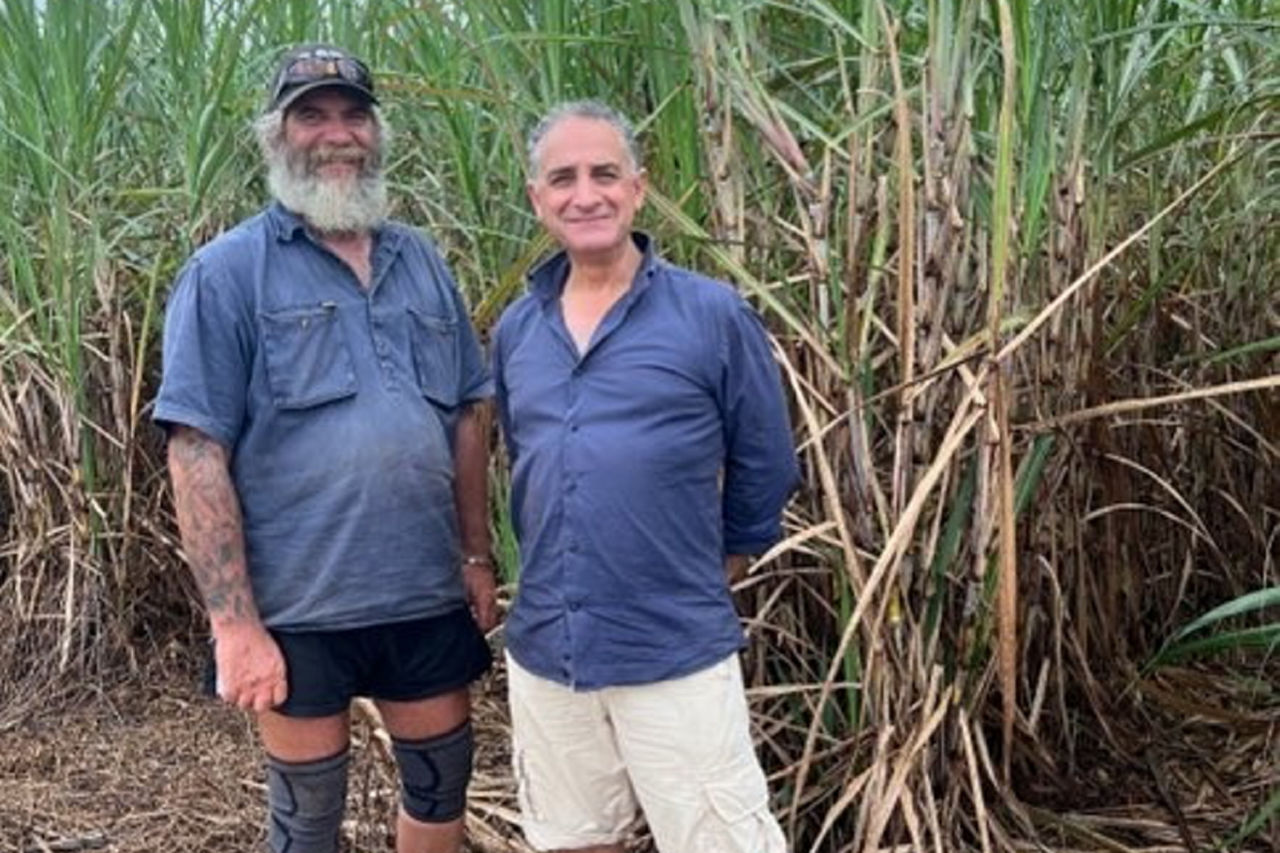 Russel Maifredi and Rob Donato farm sugarcane in the Tully region. Credit: Liquaforce.
