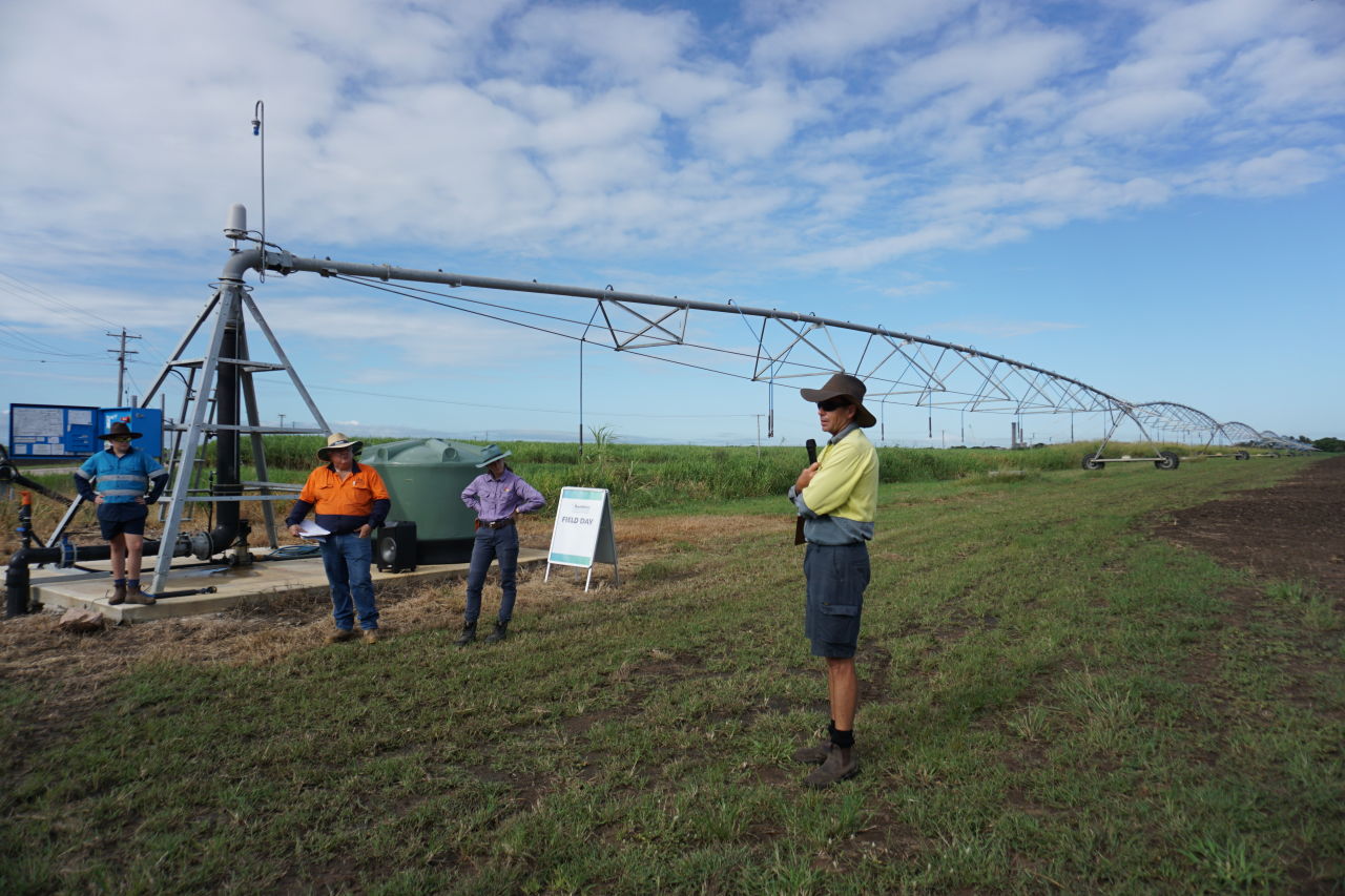 Paul Villis talks about the benefits of this newly-installed overhead irrigation system.