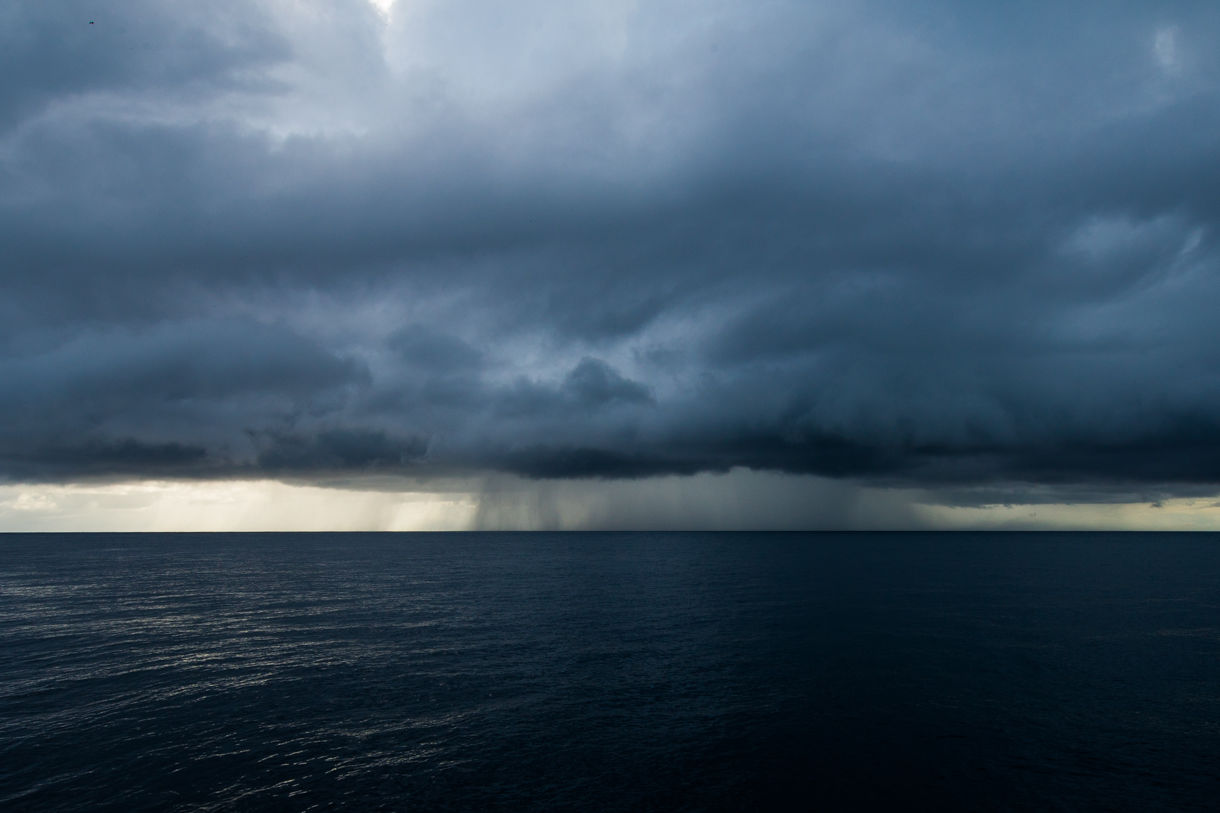 Storm over Raine Island in the northern Great Barrier Reef. Credit: Gary Cranitch