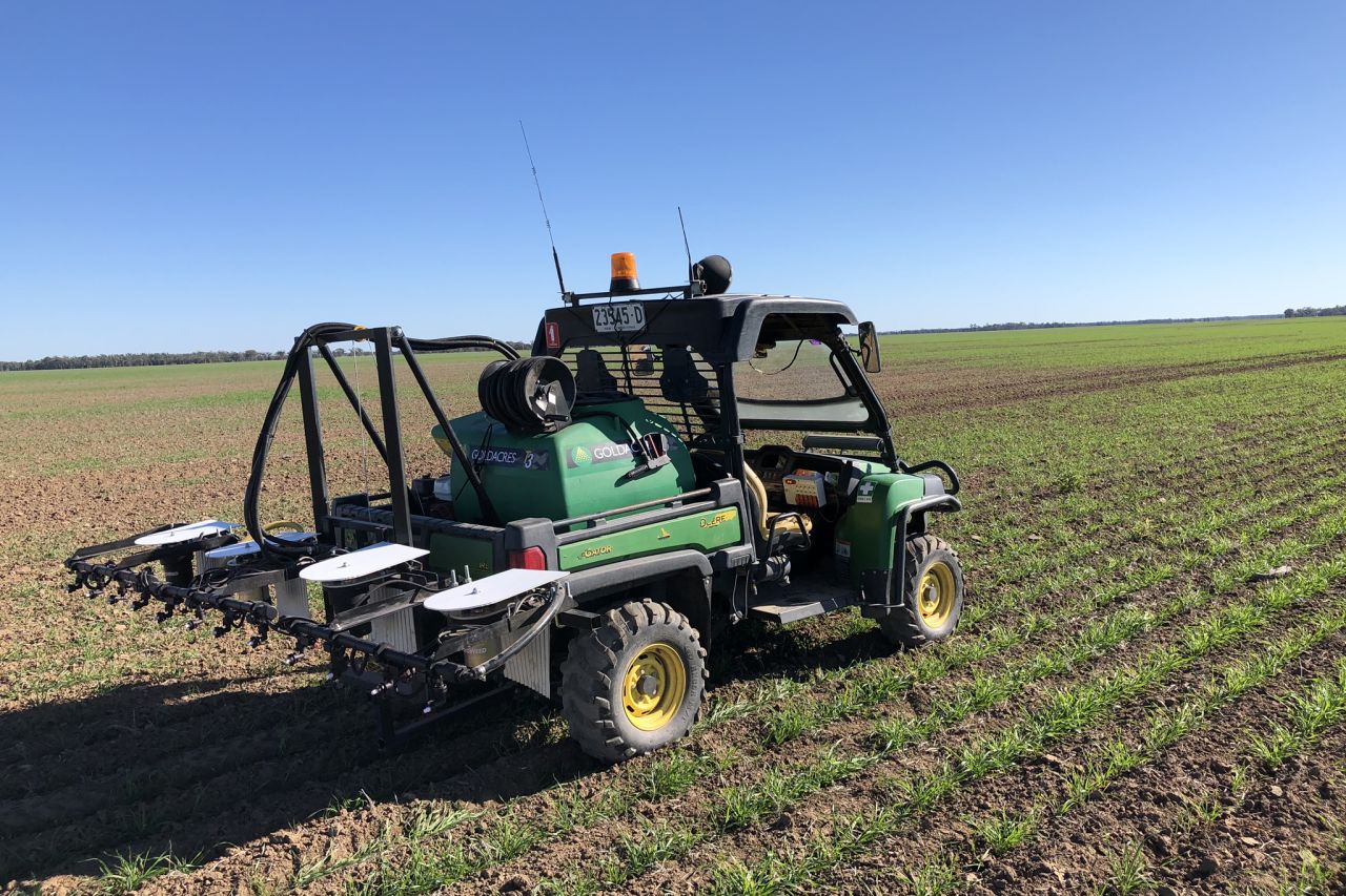 AutoWeed's prototype robotic weed sprayer. Supplied: AutoWeed.