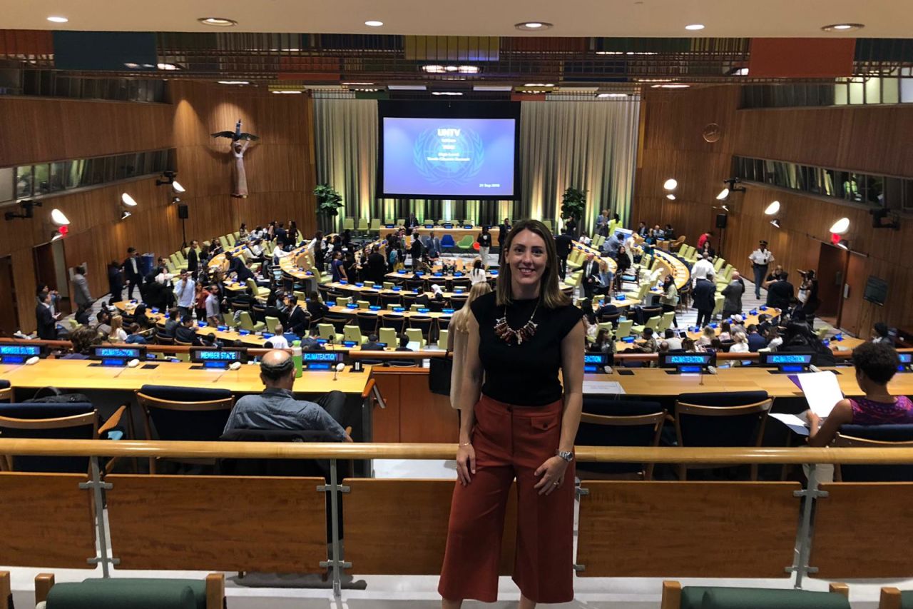 Emma at the United Nations General Assembly. Supplied: Emma Camp