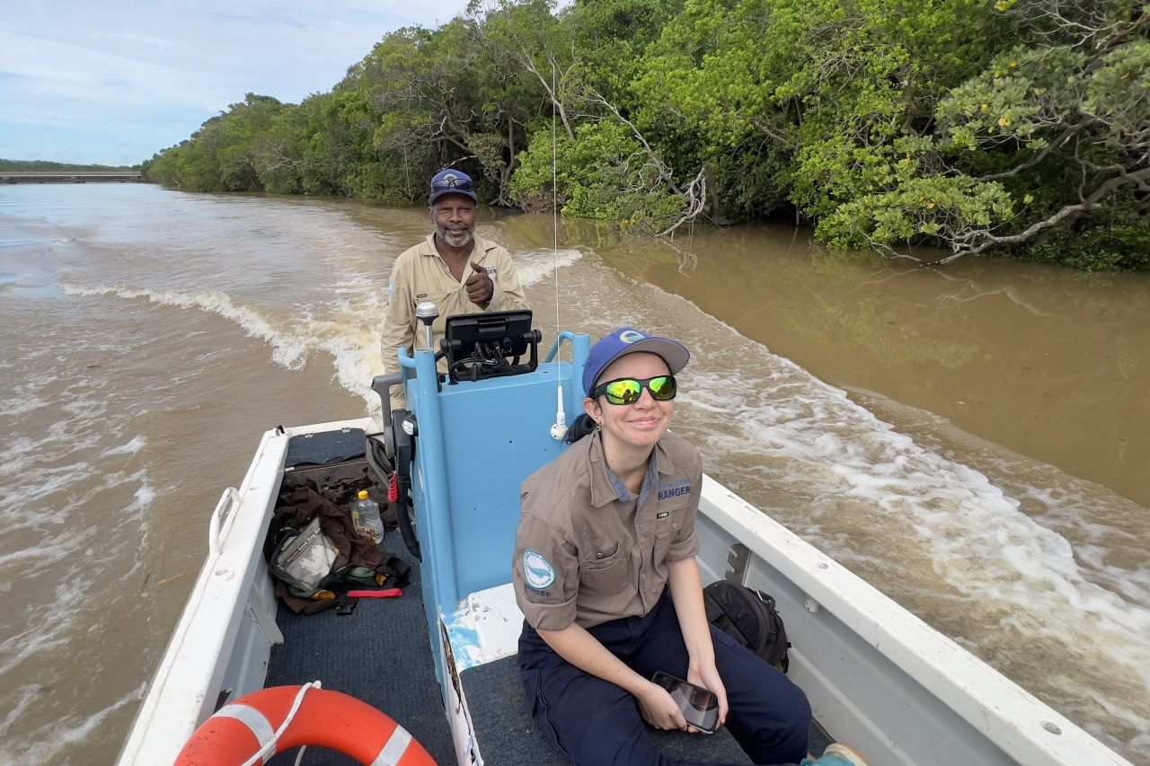 Yuku Baja Muliku ranger undertaking water quality monitoring. Image Yuku Baja Muliku 