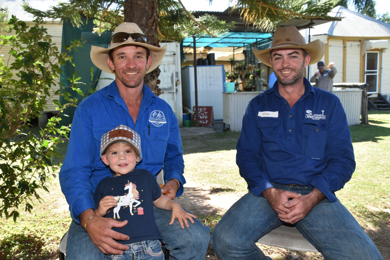 Collinsville grazier Clayton Braden, Gracie, and Strathalbyn Station manager Jake Halstead took the opportunity to hone their skills to reduce sediment from station tracks. Image NQ Dry Tropics