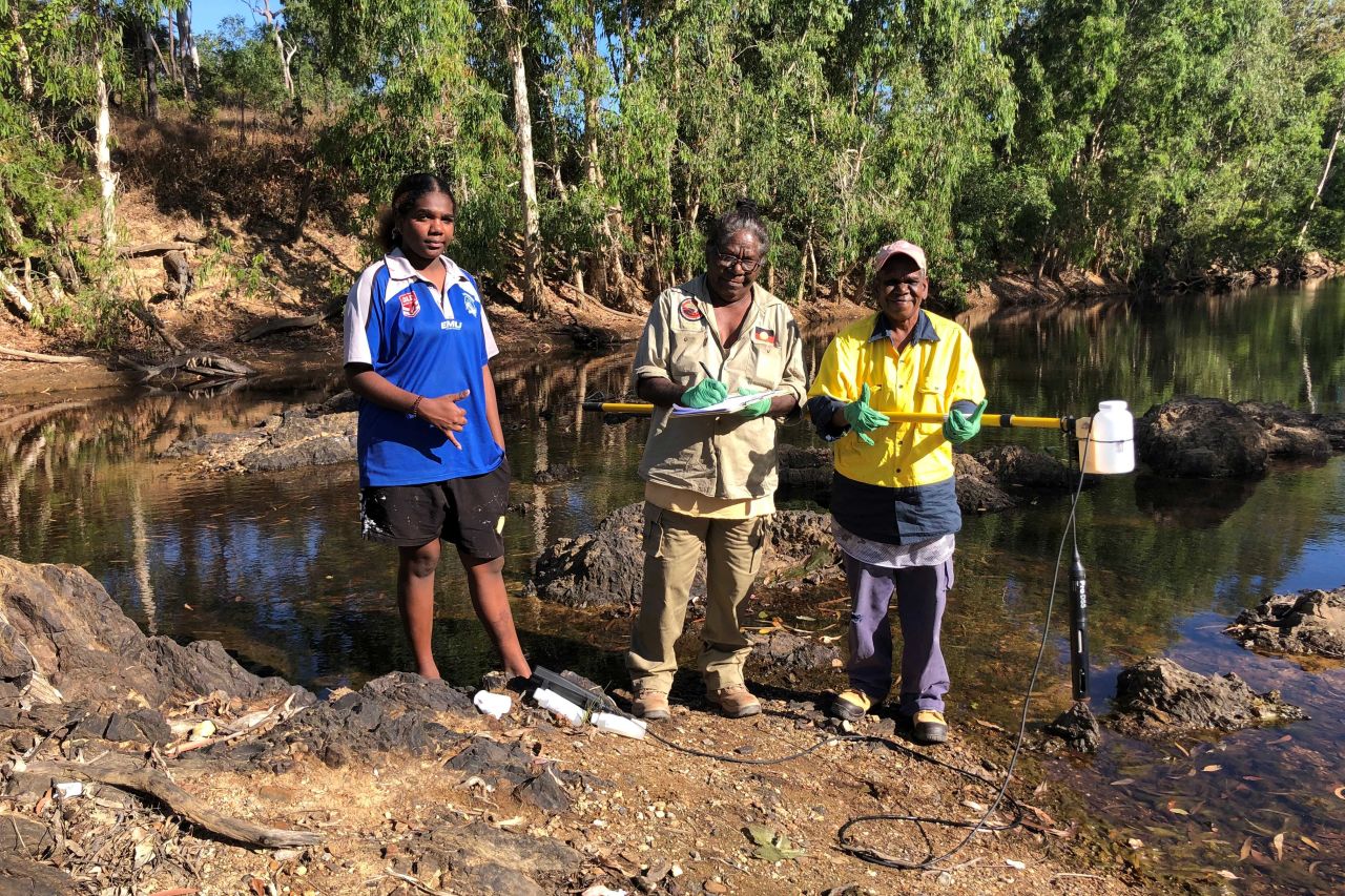 Water quality monitoring on the Starke River. Image Cape York Water Partnerships