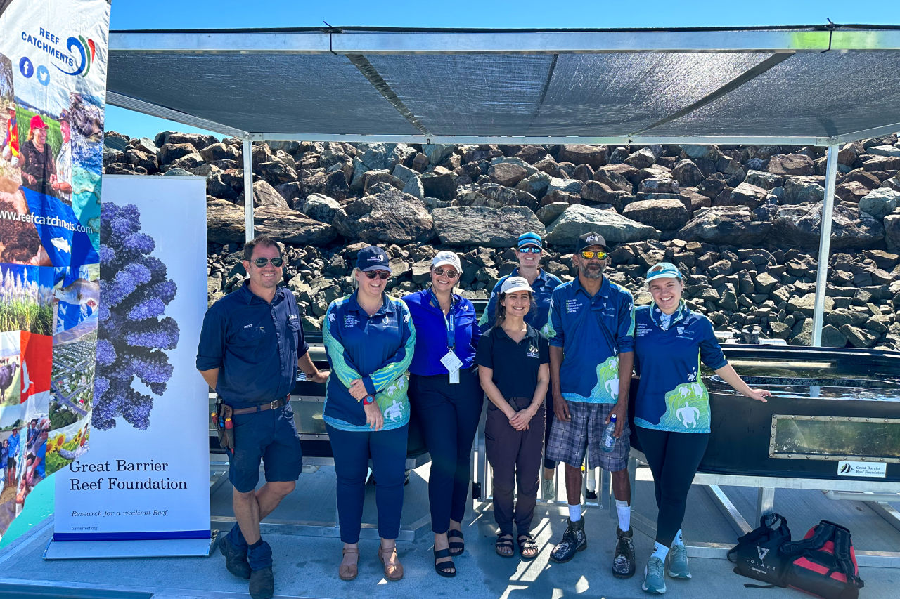 The new seagrass nursery is officially launched. Credit: Reef Catchments.