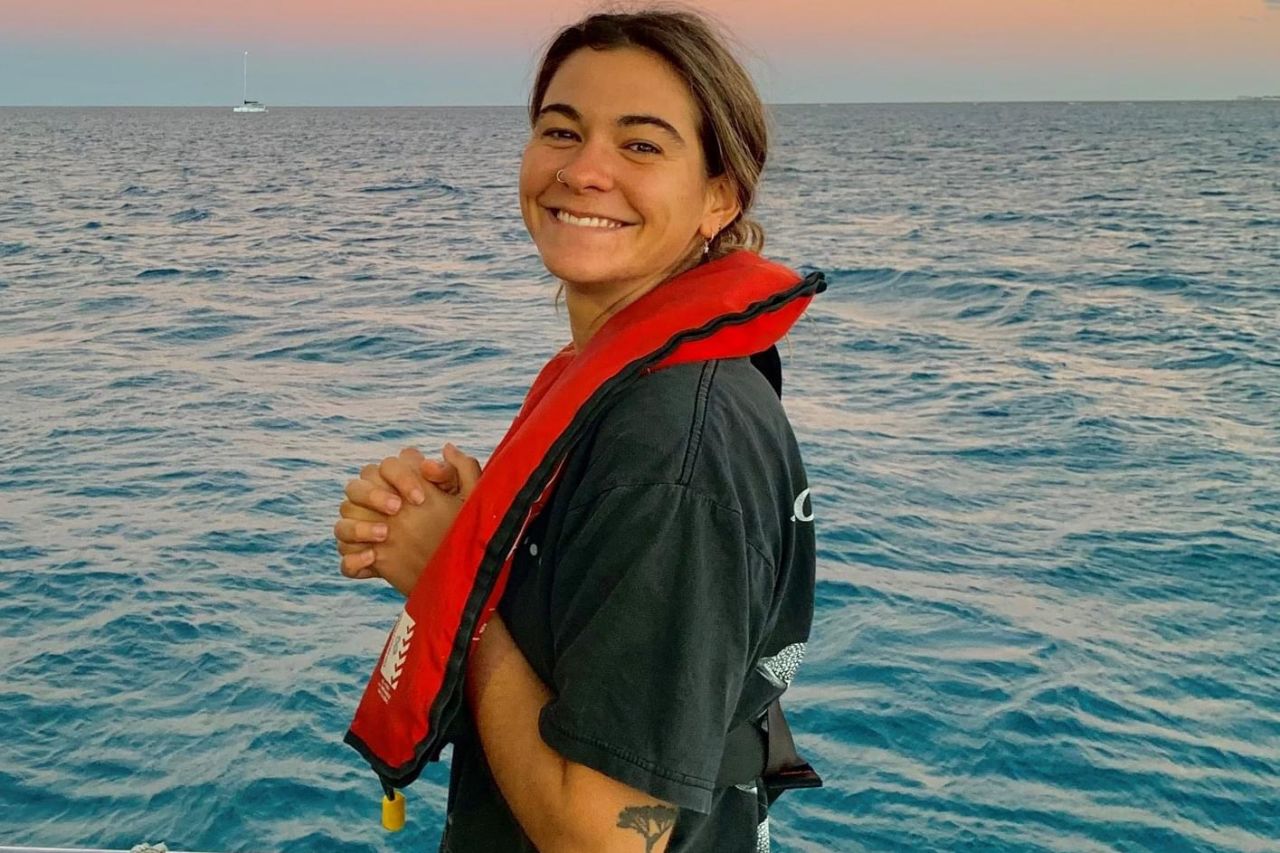 Enjoying a sunrise whilst on transit to Lady Elliot Island. Credit: Flying Fish V crew/Georgia Dayman