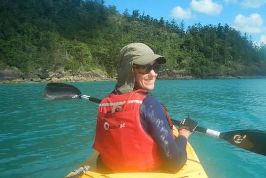 Laura kayaking in the Whitsundays