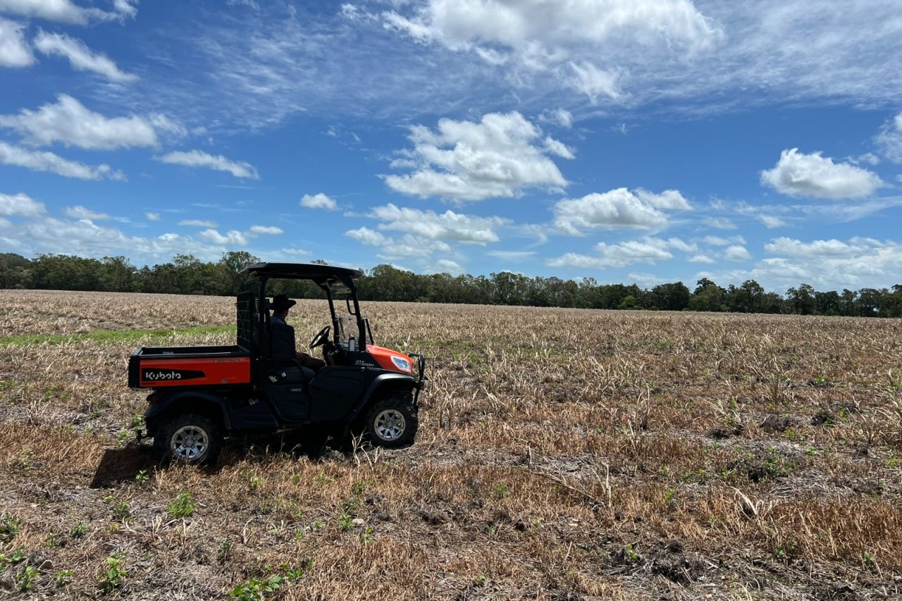 Grower Brian Grech inspecting fallow in preparation for soil sampling. Credit LiquaForce