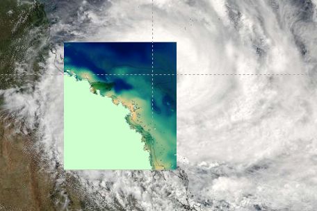 eReefs was able to “see through’ the clouds of Cyclone Debbie in late March 2017
