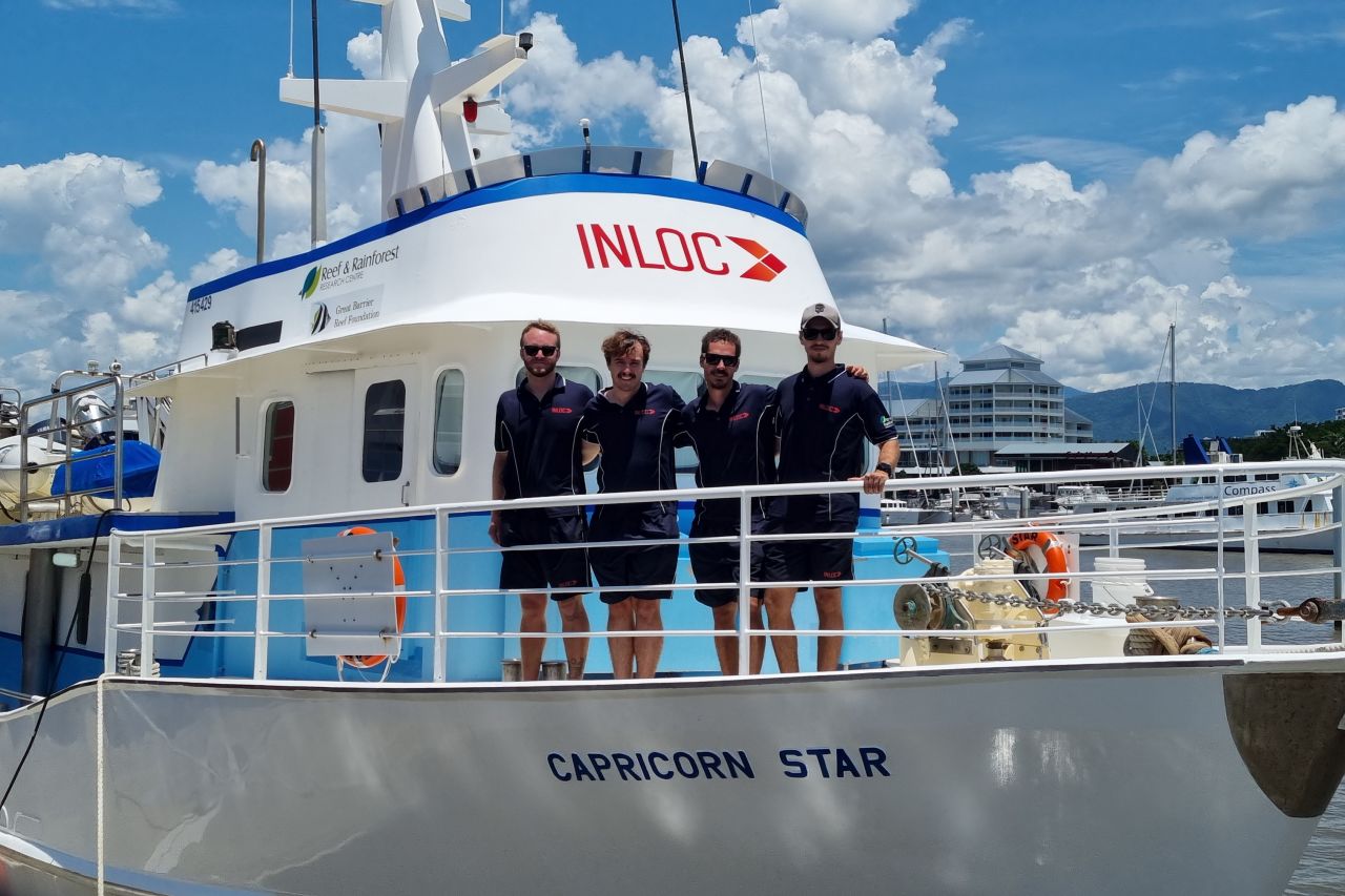 The Capricorn Star is one of two additional vessels deployed to carry out targeted surveillance and cull crown-of-thorns starfish. Credit: Reef and Rainforest Research Centre