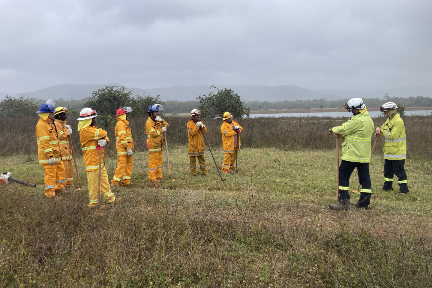 Practical fire training workshop increased local skills and capacity to deliver early dry season fire management regime. Image South Cape York Catchments