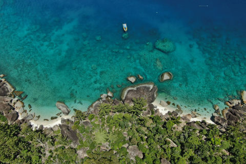 Drone image of black island