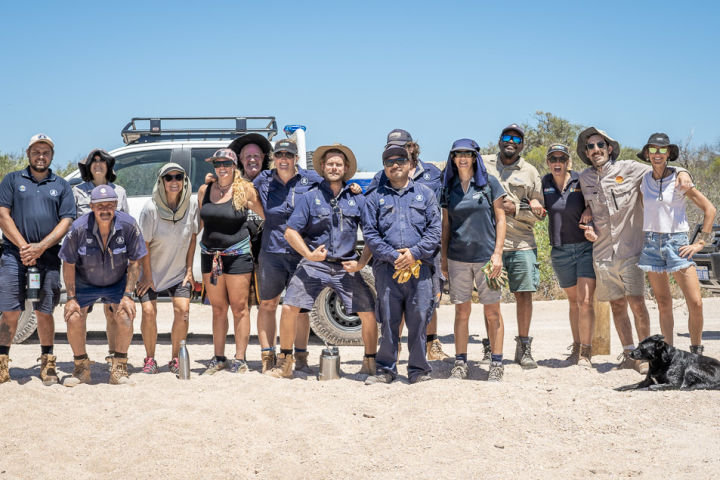 Participants in the Bundegi track extension. Credit: Joel Johnsson and Department of Biodiversity, Conservation & Attractions (DBCA).