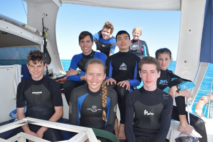 Science Under Sail students out in the field.