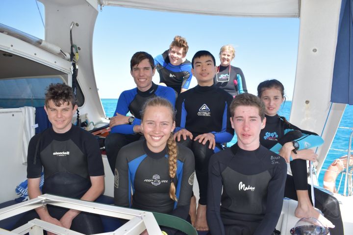 Science Under Sail students out in the field. 