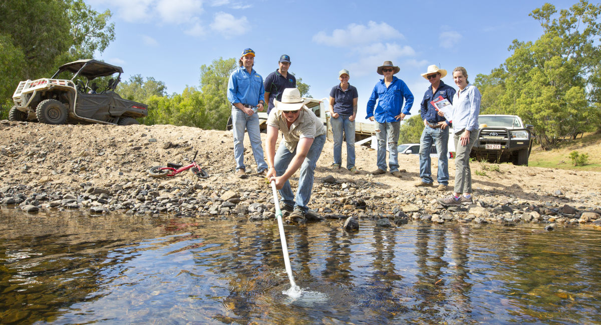 Citizen scientists conducting water quality research